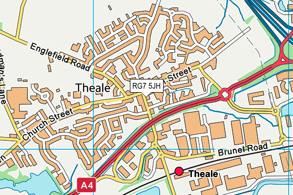 RG7 5JH map - OS VectorMap District (Ordnance Survey)