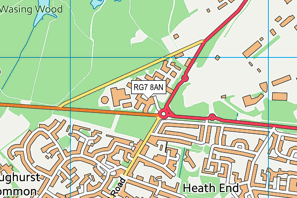 RG7 8AN map - OS VectorMap District (Ordnance Survey)