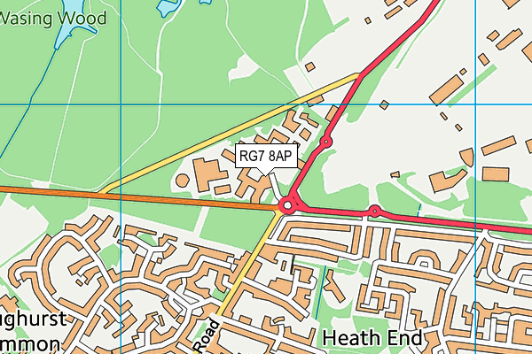 RG7 8AP map - OS VectorMap District (Ordnance Survey)