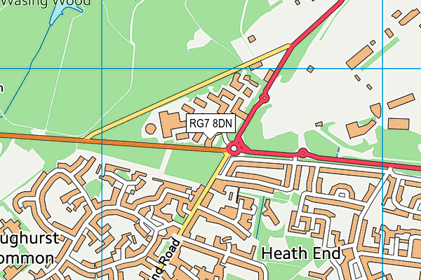 RG7 8DN map - OS VectorMap District (Ordnance Survey)