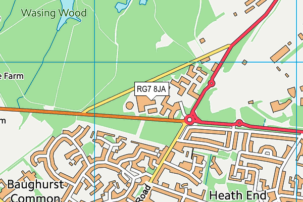 RG7 8JA map - OS VectorMap District (Ordnance Survey)
