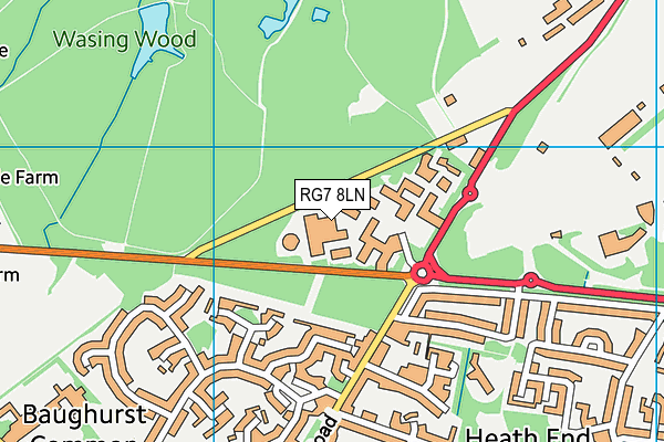 RG7 8LN map - OS VectorMap District (Ordnance Survey) RG7 8LN map - OS VectorMap District (Ordnance Survey)
