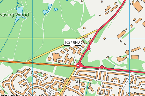 RG7 8PD map - OS VectorMap District (Ordnance Survey) RG7 8PD map - OS VectorMap District (Ordnance Survey)