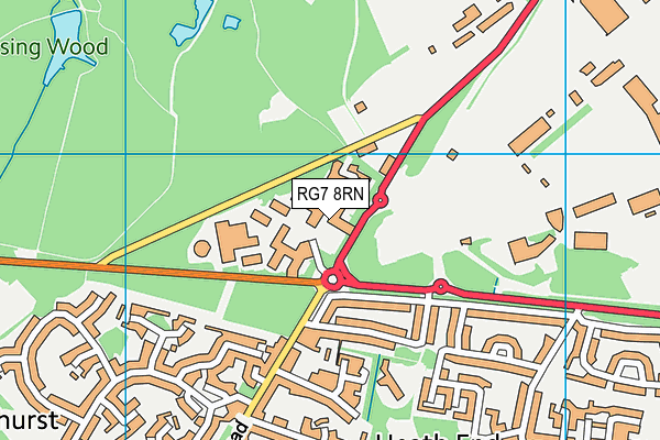 RG7 8RN map - OS VectorMap District (Ordnance Survey)