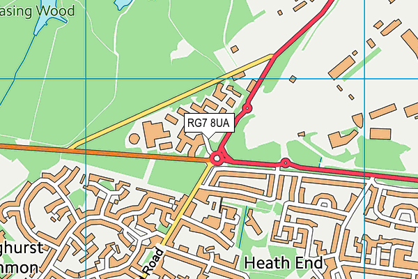 RG7 8UA map - OS VectorMap District (Ordnance Survey)