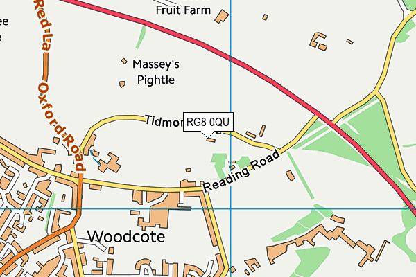 RG8 0QU map - OS VectorMap District (Ordnance Survey) RG8 0QU map - OS VectorMap District (Ordnance Survey)