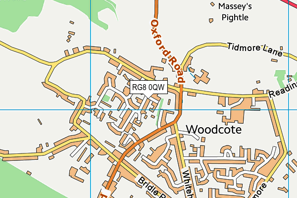 RG8 0QW map - OS VectorMap District (Ordnance Survey)