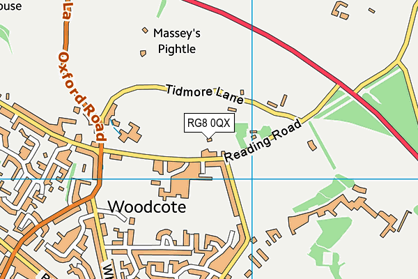 RG8 0QX map - OS VectorMap District (Ordnance Survey)