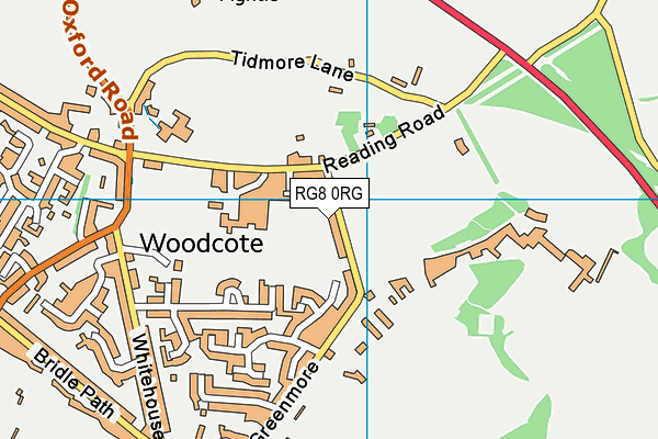 RG8 0RG map - OS VectorMap District (Ordnance Survey)