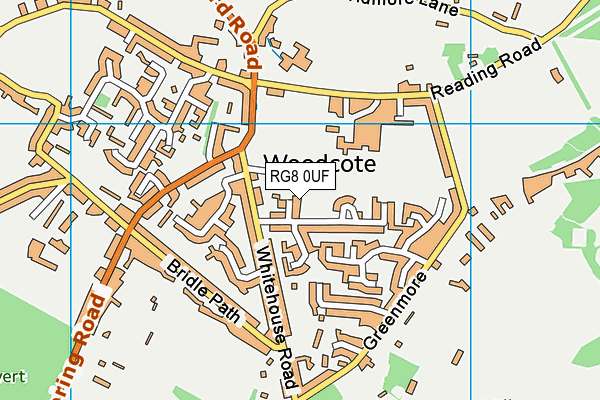 RG8 0UF map - OS VectorMap District (Ordnance Survey) RG8 0UF map - OS VectorMap District (Ordnance Survey)