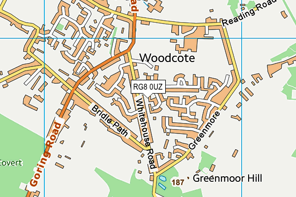 RG8 0UZ map - OS VectorMap District (Ordnance Survey) RG8 0UZ map - OS VectorMap District (Ordnance Survey)