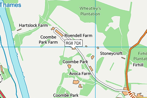 RG8 7QX map - OS VectorMap District (Ordnance Survey) RG8 7QX map - OS VectorMap District (Ordnance Survey)