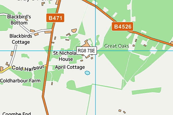 RG8 7SE map - OS VectorMap District (Ordnance Survey) RG8 7SE map - OS VectorMap District (Ordnance Survey)