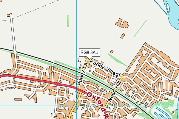 RG8 8AU map - OS VectorMap District (Ordnance Survey) RG8 8AU map - OS VectorMap District (Ordnance Survey)