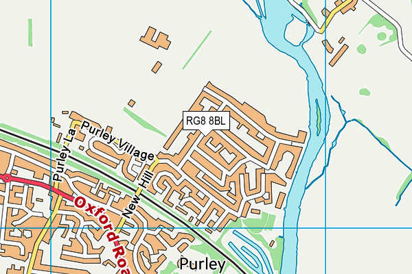 RG8 8BL map - OS VectorMap District (Ordnance Survey) RG8 8BL map - OS VectorMap District (Ordnance Survey)