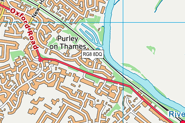 RG8 8DQ map - OS VectorMap District (Ordnance Survey) RG8 8DQ map - OS VectorMap District (Ordnance Survey)