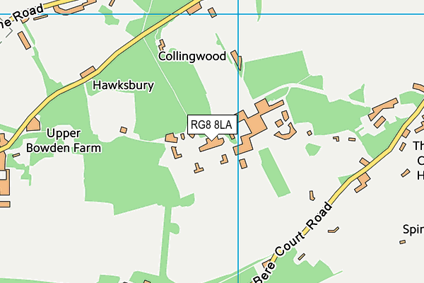 RG8 8LA map - OS VectorMap District (Ordnance Survey) RG8 8LA map - OS VectorMap District (Ordnance Survey)
