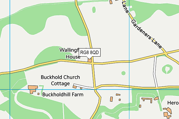 RG8 8QD map - OS VectorMap District (Ordnance Survey) RG8 8QD map - OS VectorMap District (Ordnance Survey)