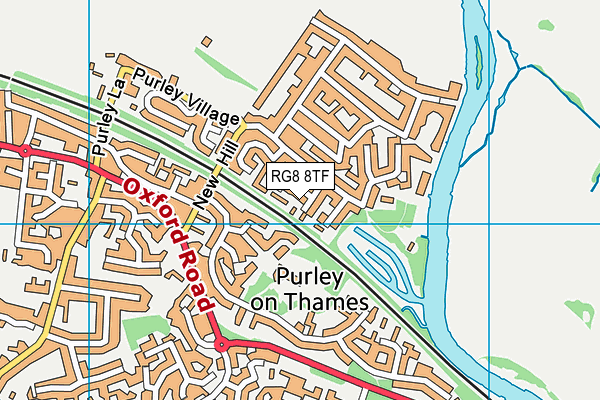 RG8 8TF map - OS VectorMap District (Ordnance Survey) RG8 8TF map - OS VectorMap District (Ordnance Survey)