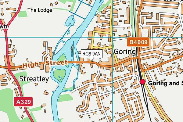 RG8 9AN map - OS VectorMap District (Ordnance Survey) RG8 9AN map - OS VectorMap District (Ordnance Survey)