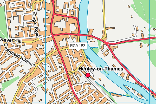 RG9 1BZ map - OS VectorMap District (Ordnance Survey)