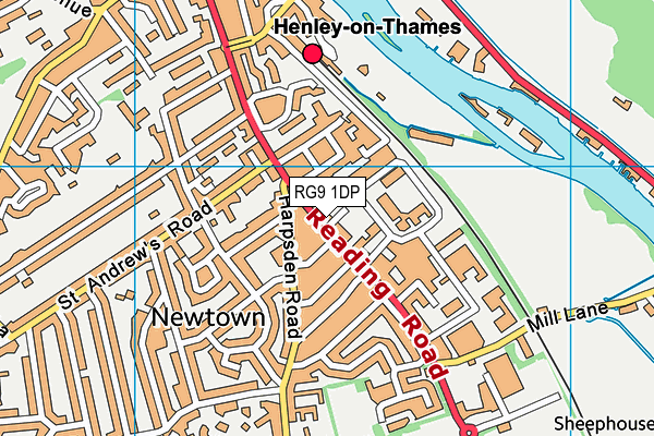 RG9 1DP map - OS VectorMap District (Ordnance Survey)