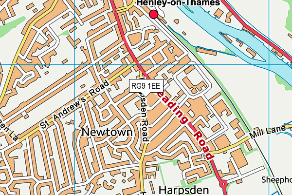 RG9 1EE map - OS VectorMap District (Ordnance Survey) RG9 1EE map - OS VectorMap District (Ordnance Survey)