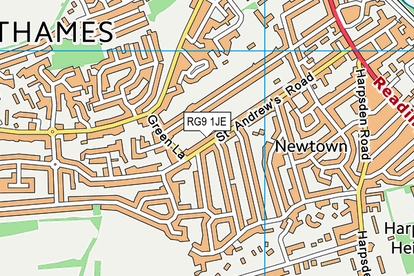 RG9 1JE map - OS VectorMap District (Ordnance Survey) RG9 1JE map - OS VectorMap District (Ordnance Survey)