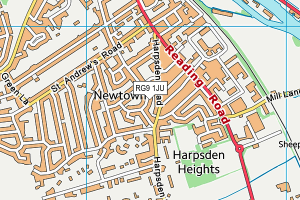 RG9 1JU map - OS VectorMap District (Ordnance Survey)