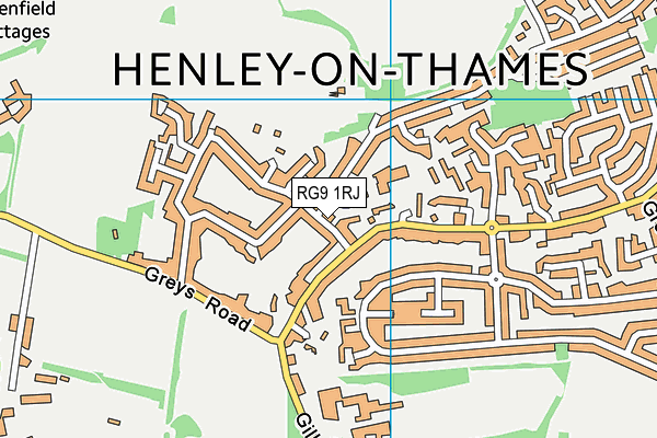 RG9 1RJ map - OS VectorMap District (Ordnance Survey)
