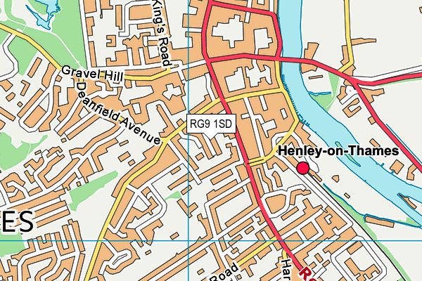 RG9 1SD map - OS VectorMap District (Ordnance Survey)
