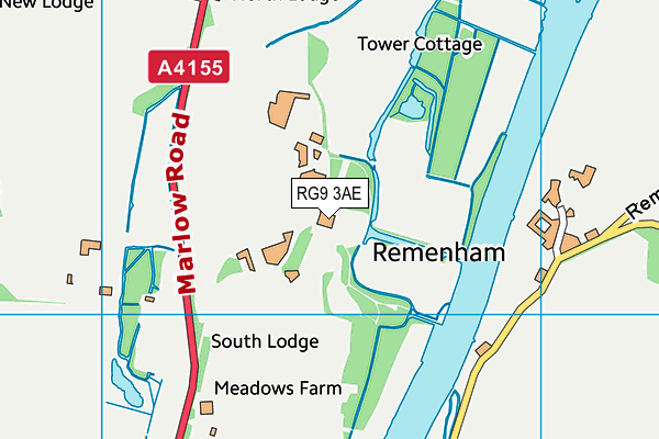 RG9 3AE map - OS VectorMap District (Ordnance Survey) RG9 3AE map - OS VectorMap District (Ordnance Survey)