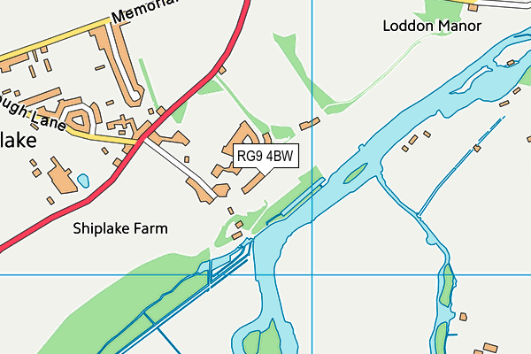 RG9 4BW map - OS VectorMap District (Ordnance Survey)