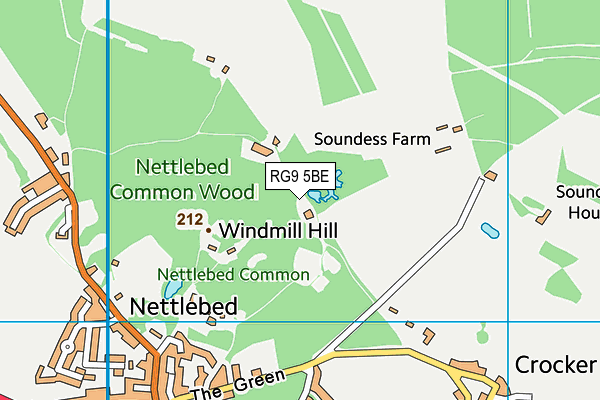 RG9 5BE map - OS VectorMap District (Ordnance Survey)