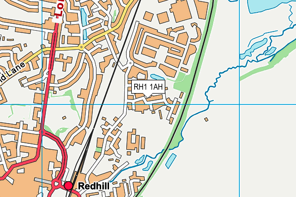 RH1 1AH map - OS VectorMap District (Ordnance Survey) RH1 1AH map - OS VectorMap District (Ordnance Survey)