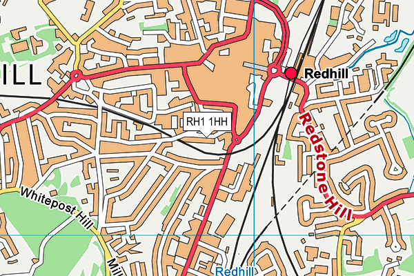 RH1 1HH map - OS VectorMap District (Ordnance Survey) RH1 1HH map - OS VectorMap District (Ordnance Survey)