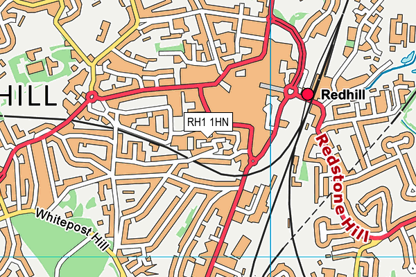 RH1 1HN map - OS VectorMap District (Ordnance Survey) RH1 1HN map - OS VectorMap District (Ordnance Survey)