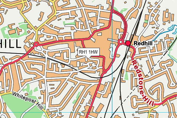 RH1 1HW map - OS VectorMap District (Ordnance Survey) RH1 1HW map - OS VectorMap District (Ordnance Survey)