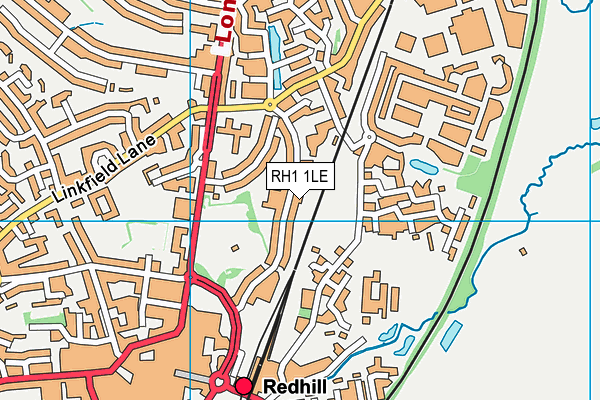 RH1 1LE map - OS VectorMap District (Ordnance Survey) RH1 1LE map - OS VectorMap District (Ordnance Survey)