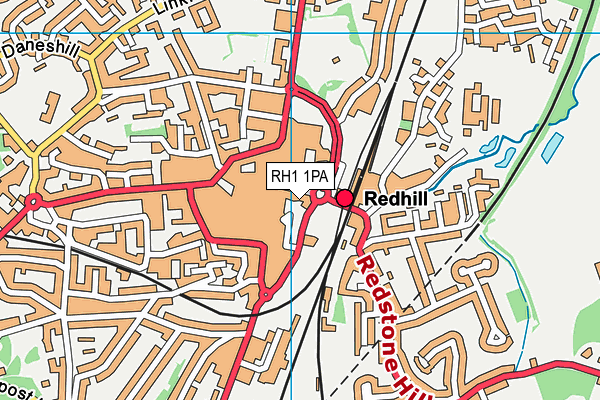 RH1 1PA map - OS VectorMap District (Ordnance Survey) RH1 1PA map - OS VectorMap District (Ordnance Survey)