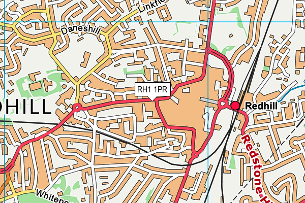 RH1 1PR map - OS VectorMap District (Ordnance Survey) RH1 1PR map - OS VectorMap District (Ordnance Survey)