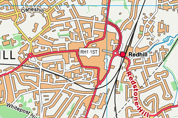 RH1 1ST map - OS VectorMap District (Ordnance Survey) RH1 1ST map - OS VectorMap District (Ordnance Survey)