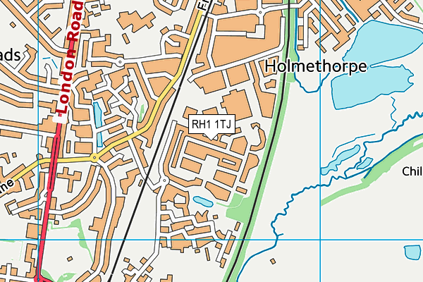 RH1 1TJ map - OS VectorMap District (Ordnance Survey) RH1 1TJ map - OS VectorMap District (Ordnance Survey)