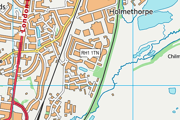RH1 1TN map - OS VectorMap District (Ordnance Survey) RH1 1TN map - OS VectorMap District (Ordnance Survey)