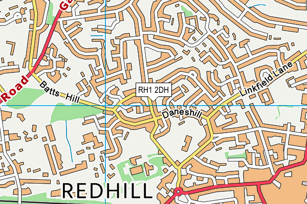RH1 2DH map - OS VectorMap District (Ordnance Survey) RH1 2DH map - OS VectorMap District (Ordnance Survey)