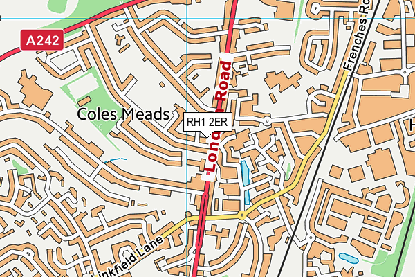 RH1 2ER map - OS VectorMap District (Ordnance Survey) RH1 2ER map - OS VectorMap District (Ordnance Survey)