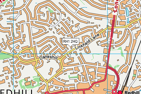 RH1 2HQ map - OS VectorMap District (Ordnance Survey) RH1 2HQ map - OS VectorMap District (Ordnance Survey)