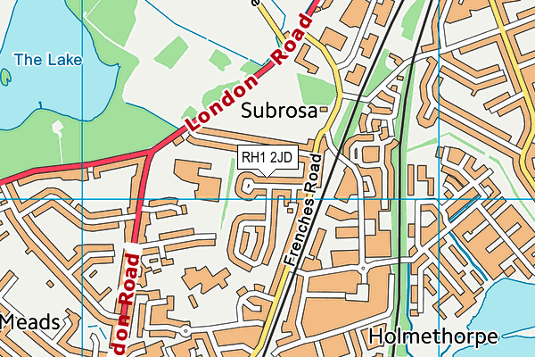 RH1 2JD map - OS VectorMap District (Ordnance Survey) RH1 2JD map - OS VectorMap District (Ordnance Survey)
