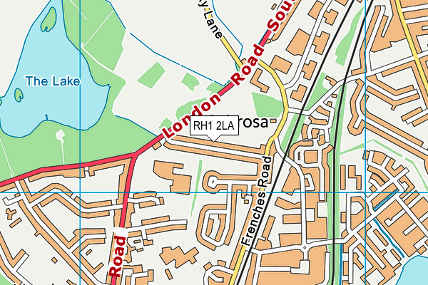 RH1 2LA map - OS VectorMap District (Ordnance Survey) RH1 2LA map - OS VectorMap District (Ordnance Survey)