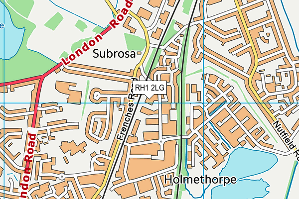RH1 2LG map - OS VectorMap District (Ordnance Survey) RH1 2LG map - OS VectorMap District (Ordnance Survey)